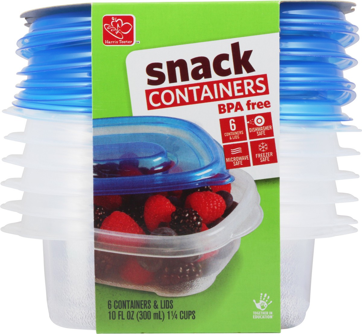 slide 4 of 9, Harris Teeter Snack Storage Containers, 6 ct