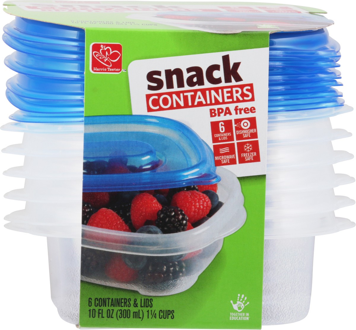 slide 7 of 9, Harris Teeter Snack Storage Containers, 6 ct