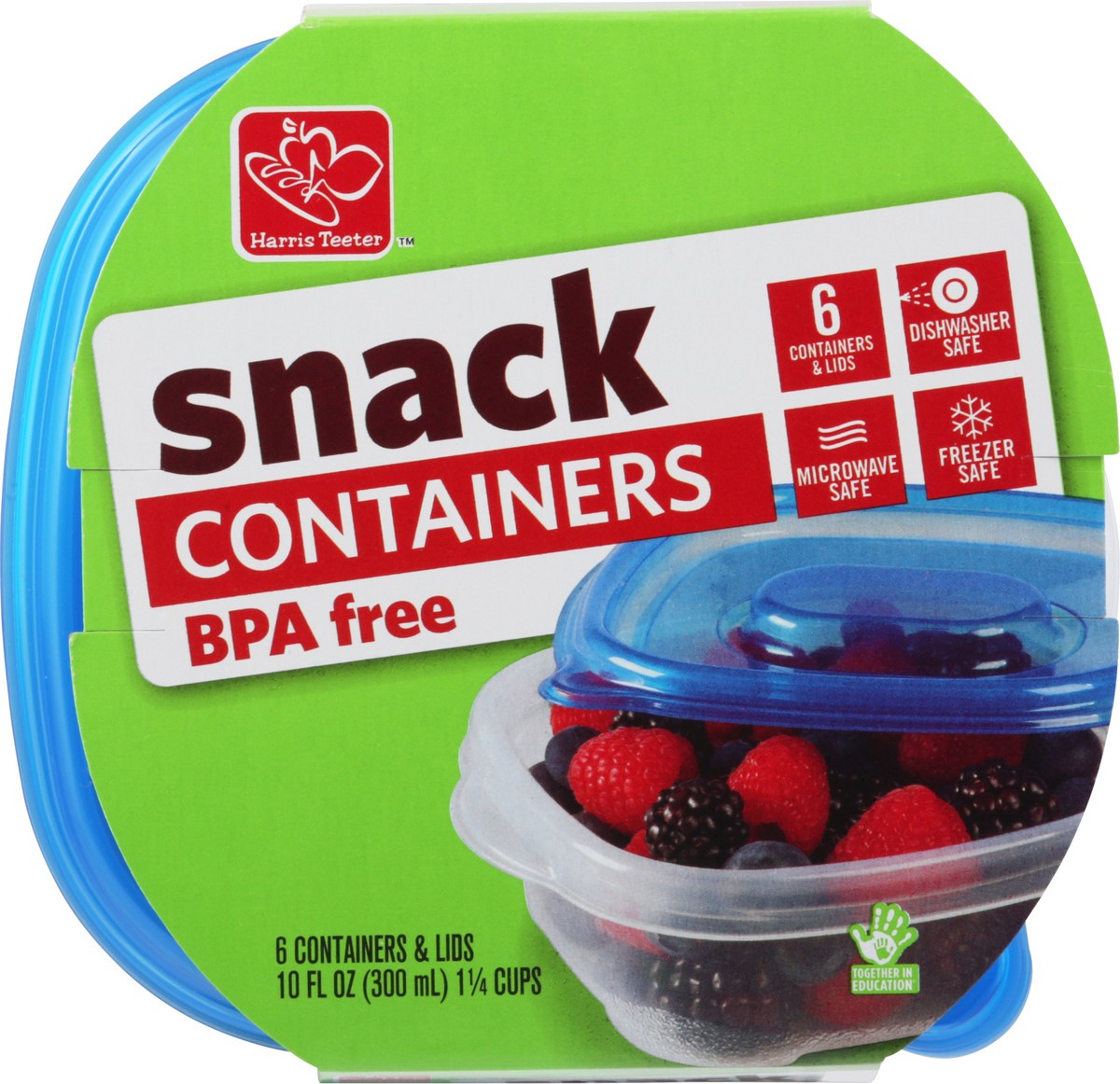 slide 6 of 9, Harris Teeter Snack Storage Containers, 6 ct
