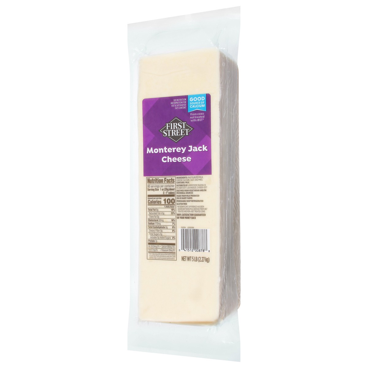 slide 3 of 4, Cb13 First Street Cheese Loaf Monterey Jack, 5 lb