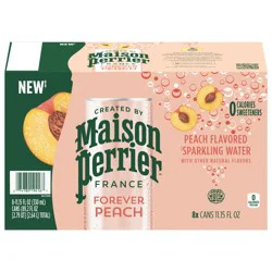 Maison Perrier Forever Peach Flavored Sparkling Water, 11.15 FL OZ Cans, 8 Count 330 ml
