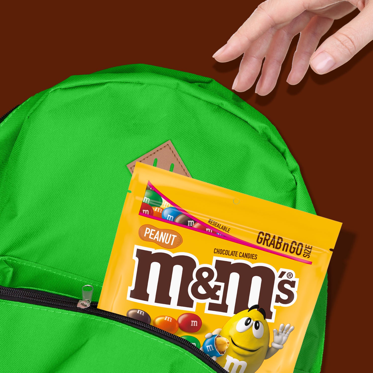 slide 3 of 8, M&M's Peanut Milk Chocolate Candy, Grab & Go Size, 5.5 oz Bag, 5.5 oz
