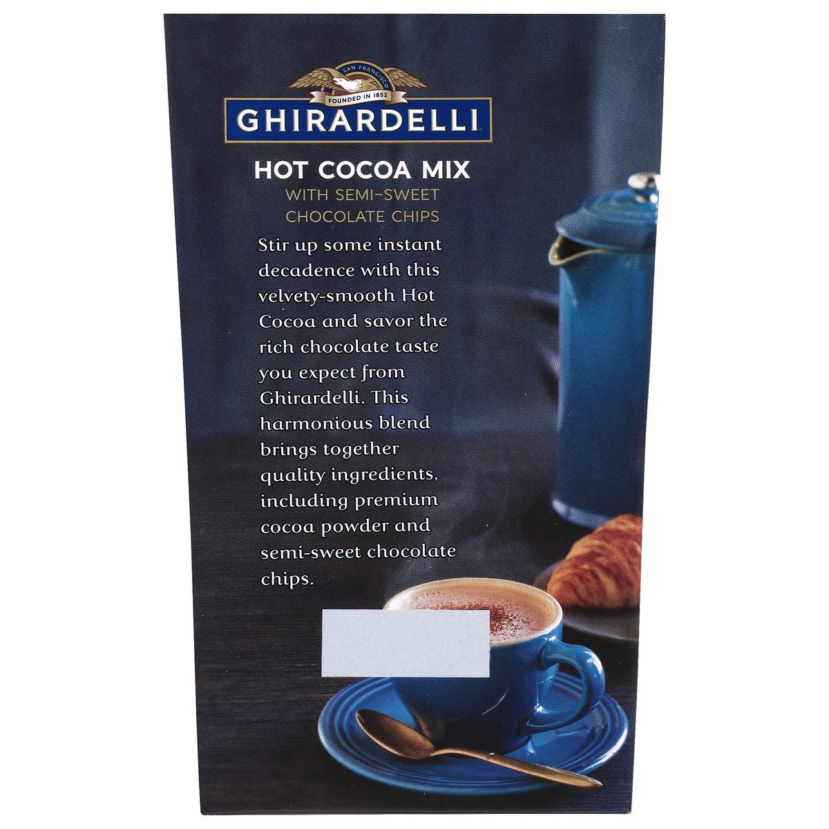 slide 5 of 9, Ghirardelli Hot Cocoa Mix With Semi-Sweet Chocolate Chips Carton - 8 oz., 8 oz