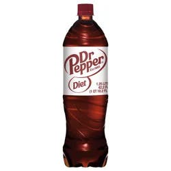 Dr Pepper Diet Dr Pepper Soda, 1.25 L bottle