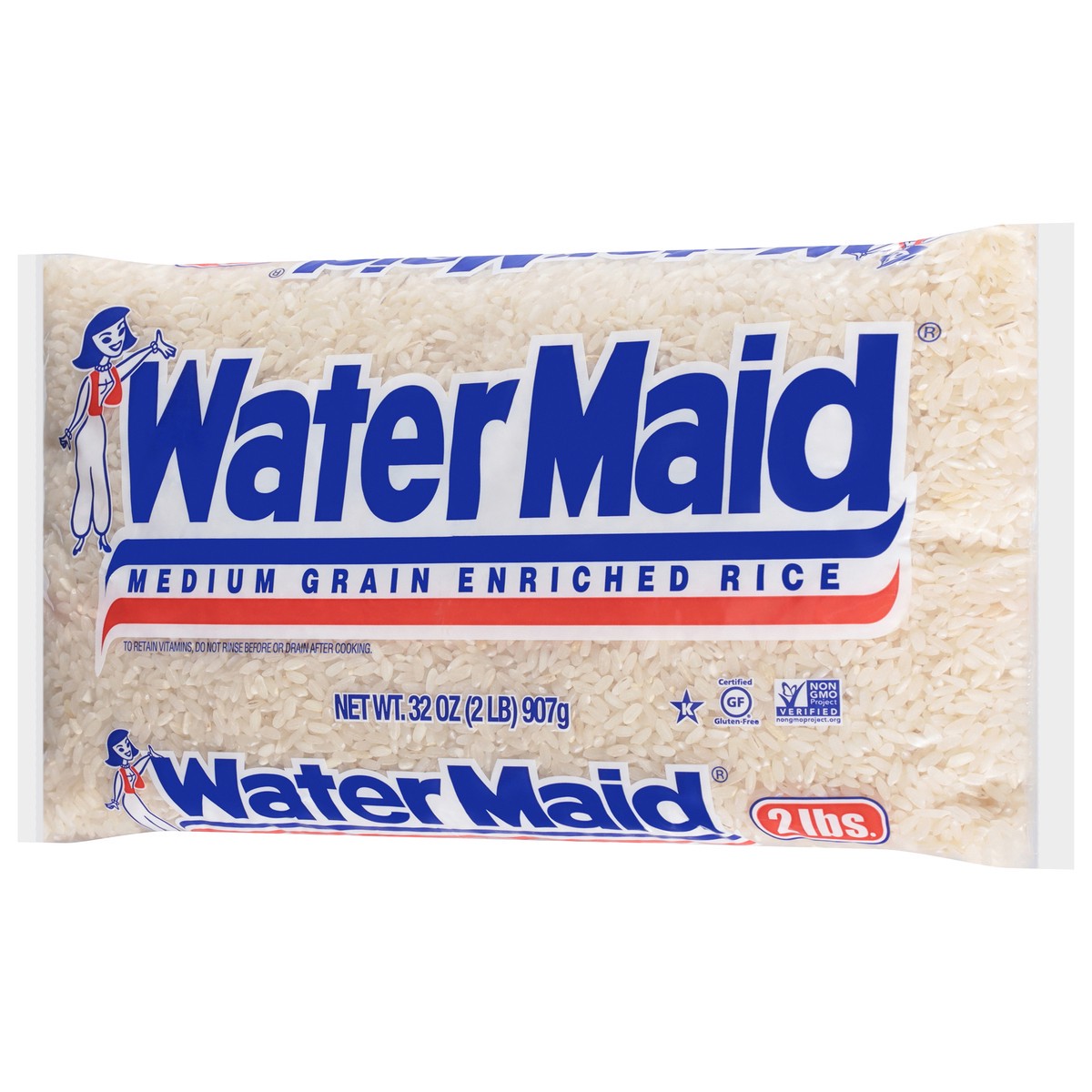 slide 3 of 9, Water Maid Medium Grain Enriched Rice, 32 oz