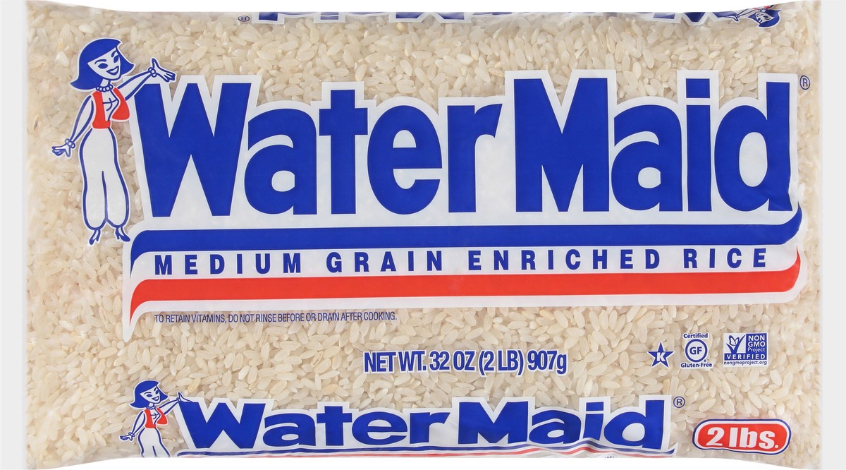 slide 6 of 9, Water Maid Medium Grain Enriched Rice, 32 oz
