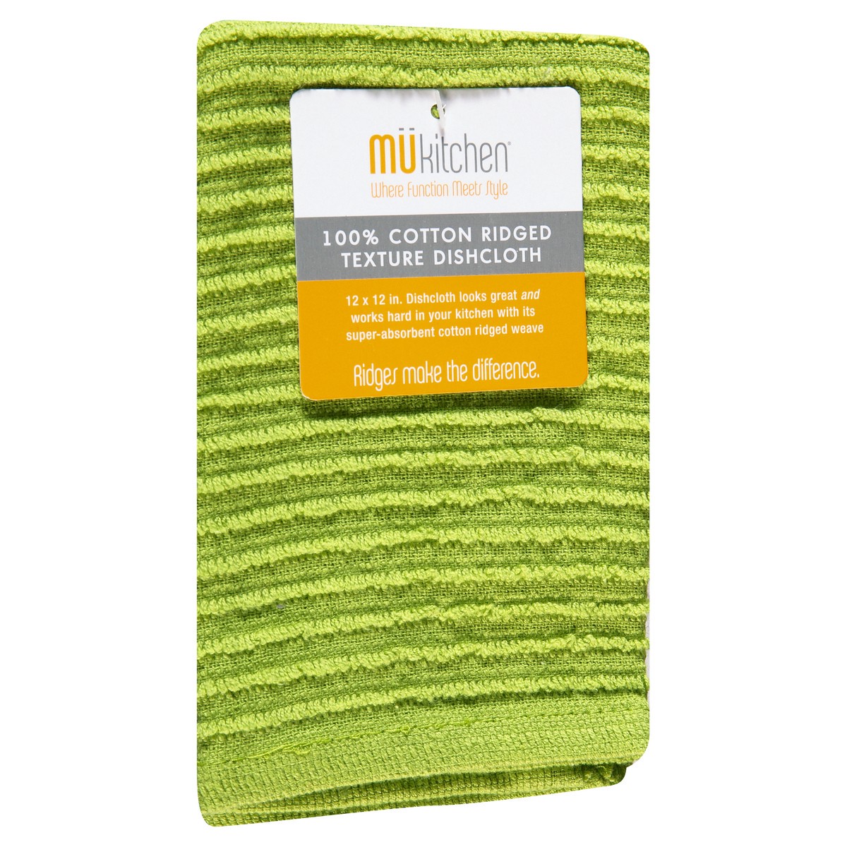 slide 4 of 9, MUkitchen Ridged Texture 100% Cotton Cactus Dishcloth 1 ea, 1 ct