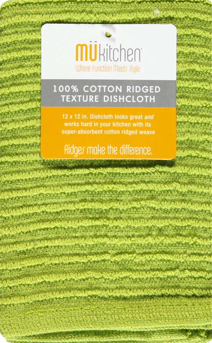 slide 3 of 9, MUkitchen Ridged Texture 100% Cotton Cactus Dishcloth 1 ea, 1 ct