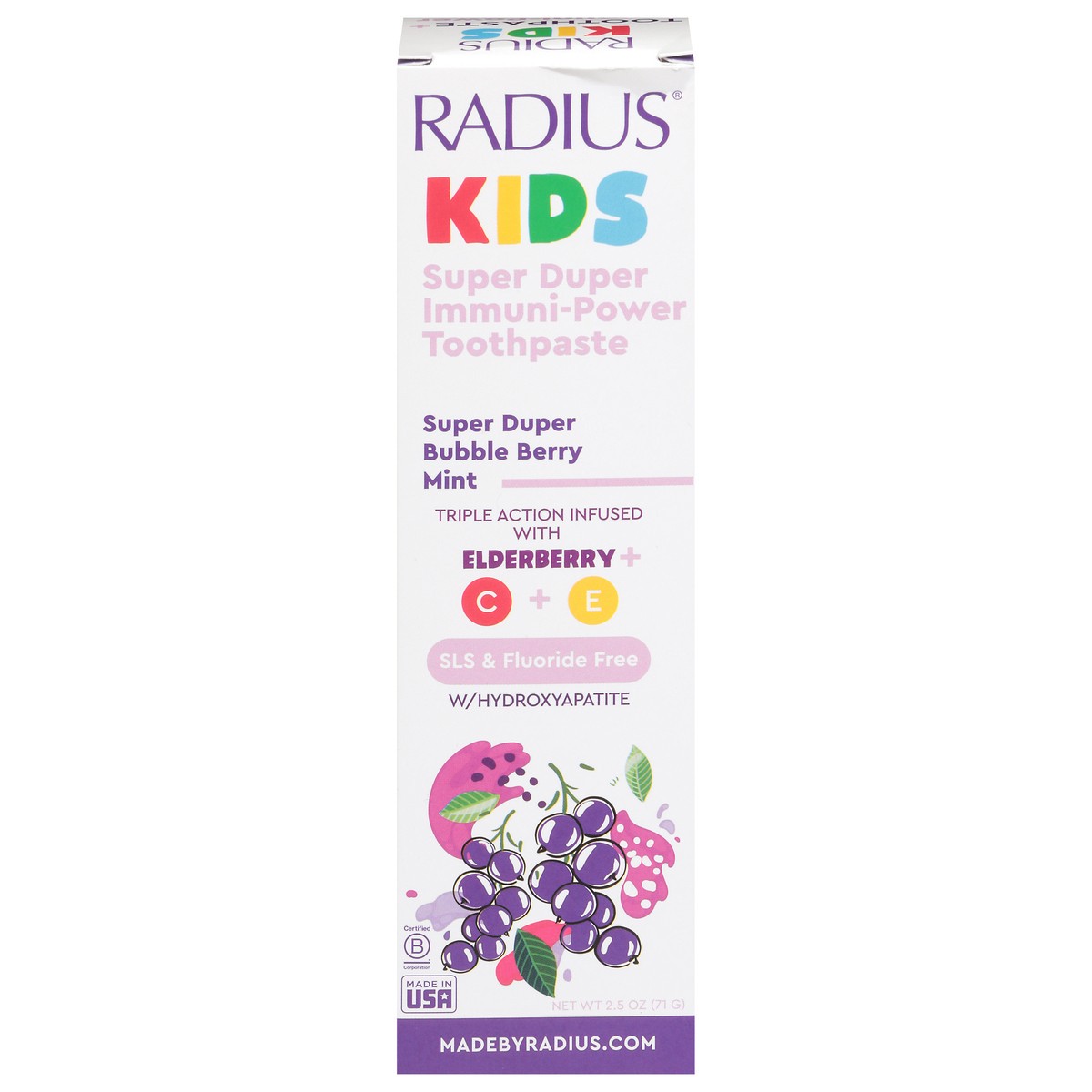 slide 1 of 13, Radius Kids Immunity Toothpaste, 2.5 oz