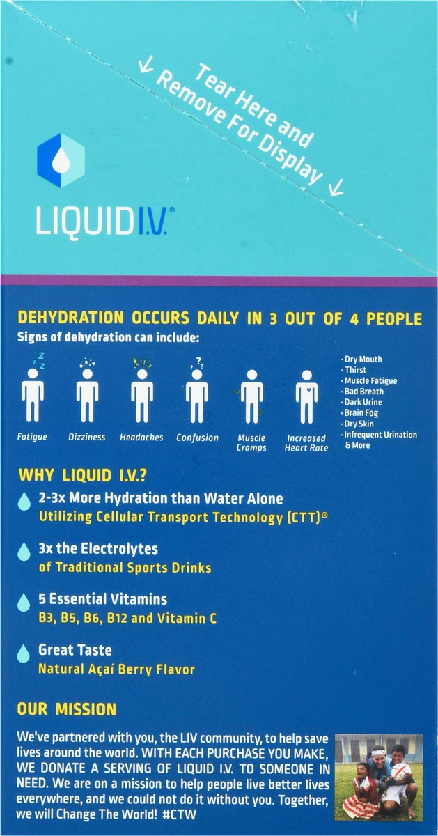 slide 13 of 14, Liquid I.V. Hydration Multiplier Acai Berry Electrolyte Drink Mix 8 Stick Packs 8 ea, 0.56 oz