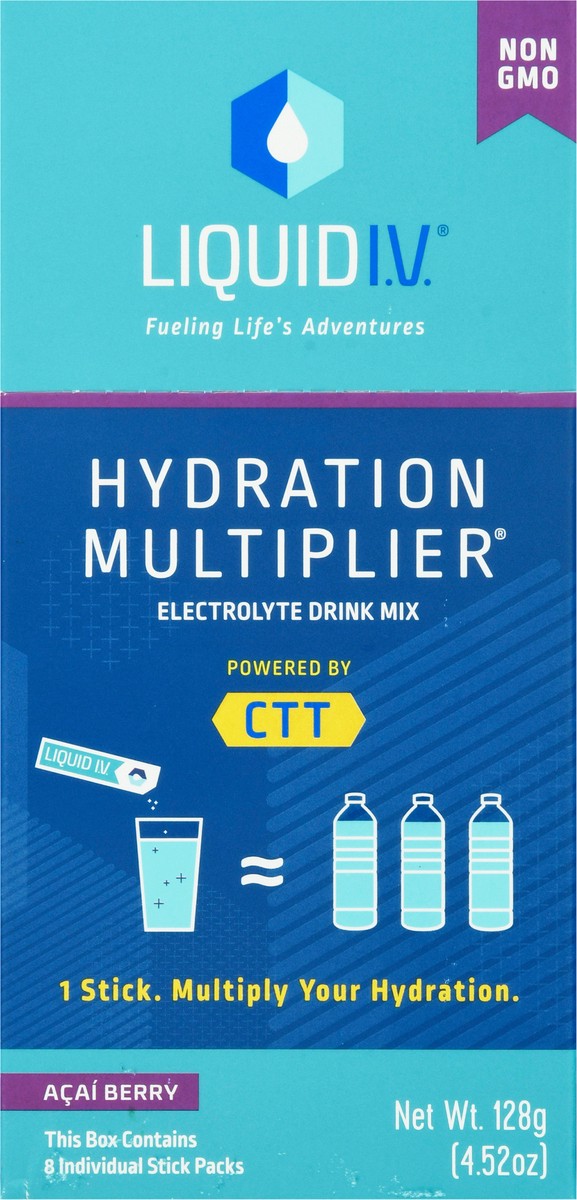 slide 14 of 14, Liquid I.V. Hydration Multiplier Acai Berry Electrolyte Drink Mix 8 Stick Packs 8 ea, 0.56 oz