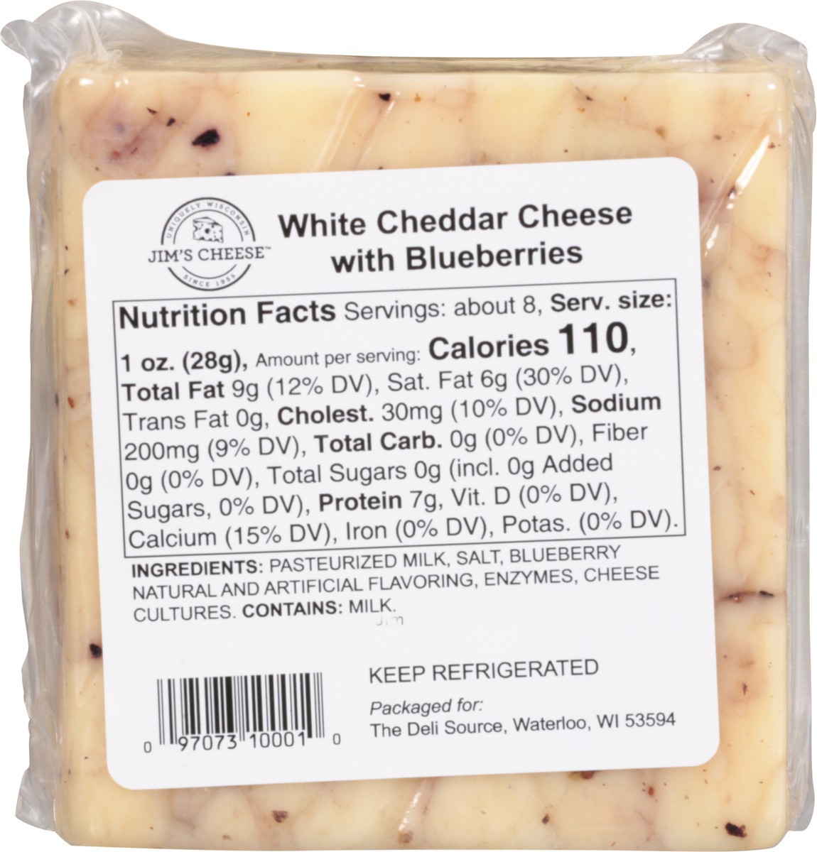 slide 8 of 12, Jim's Cheese White Cheddar Cheese with Blueberries 7.5 oz, 7.5 oz