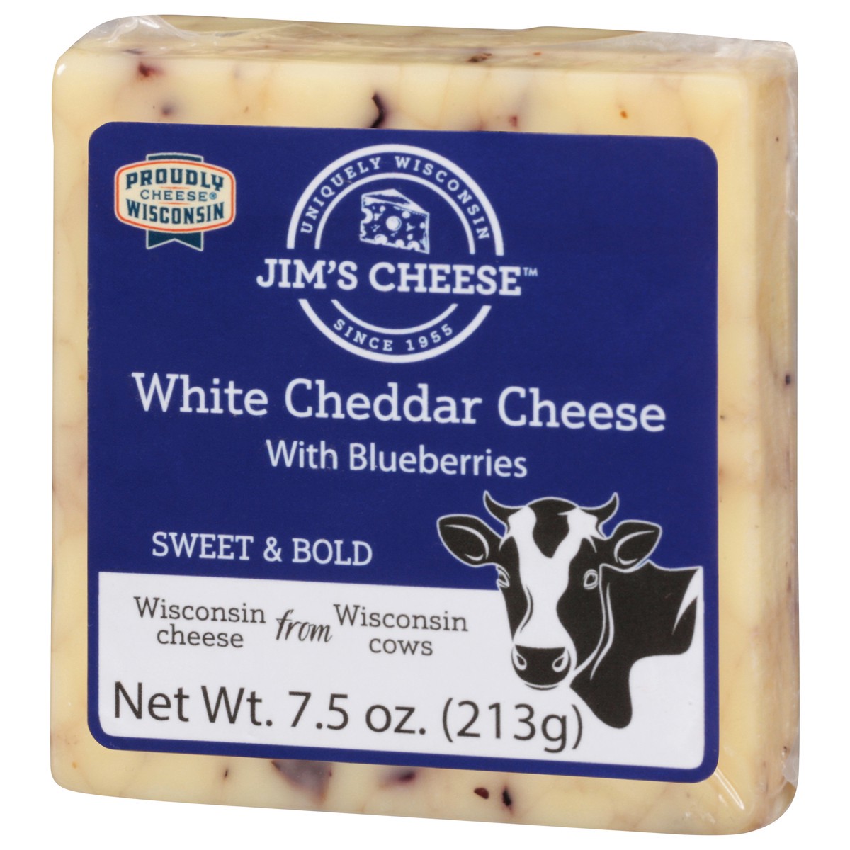 slide 5 of 12, Jim's Cheese White Cheddar Cheese with Blueberries 7.5 oz, 7.5 oz