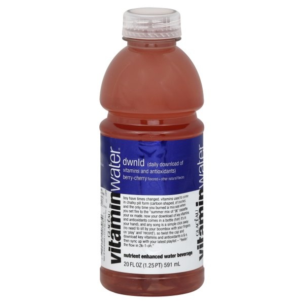 slide 1 of 1, vitaminwater Water Beverage, Nutrient Enhanced, Dwnld, Berry-Cherry - 20 oz, 20 oz