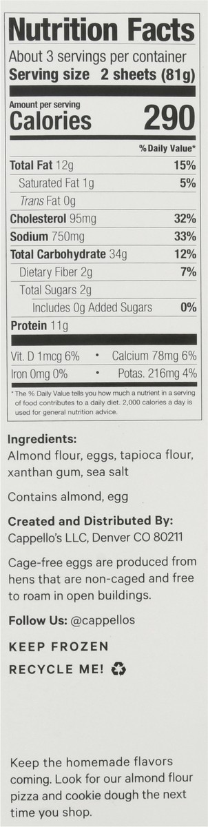 slide 8 of 9, Cappello's Grain Free Lasagna, 1 ct