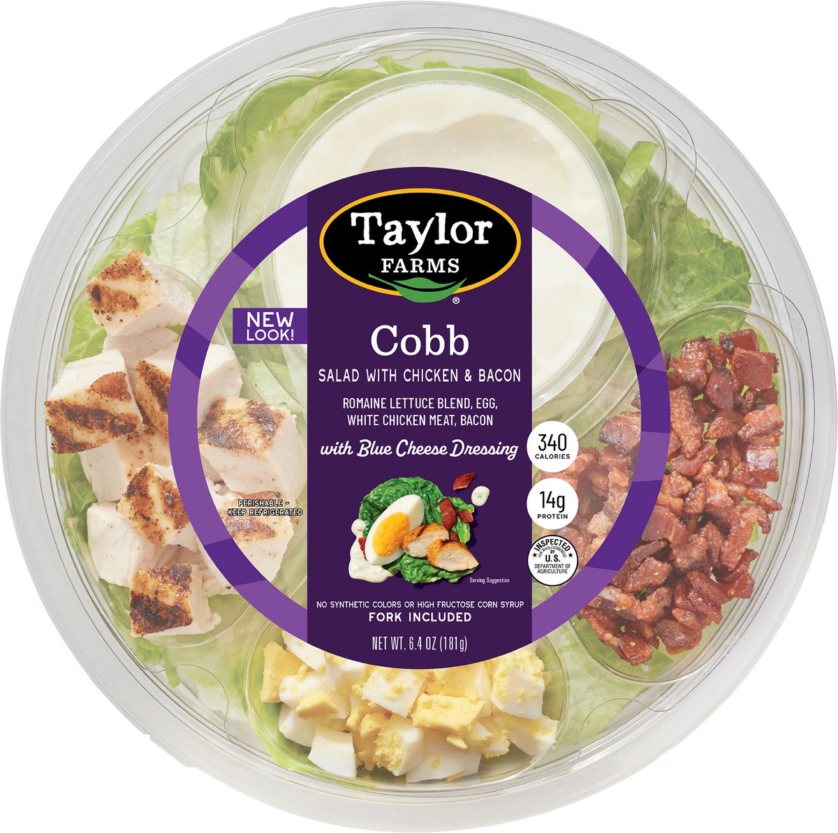 slide 3 of 3, Taylor Farms Chicken And Bacon Cobb Salad, 6.7 oz