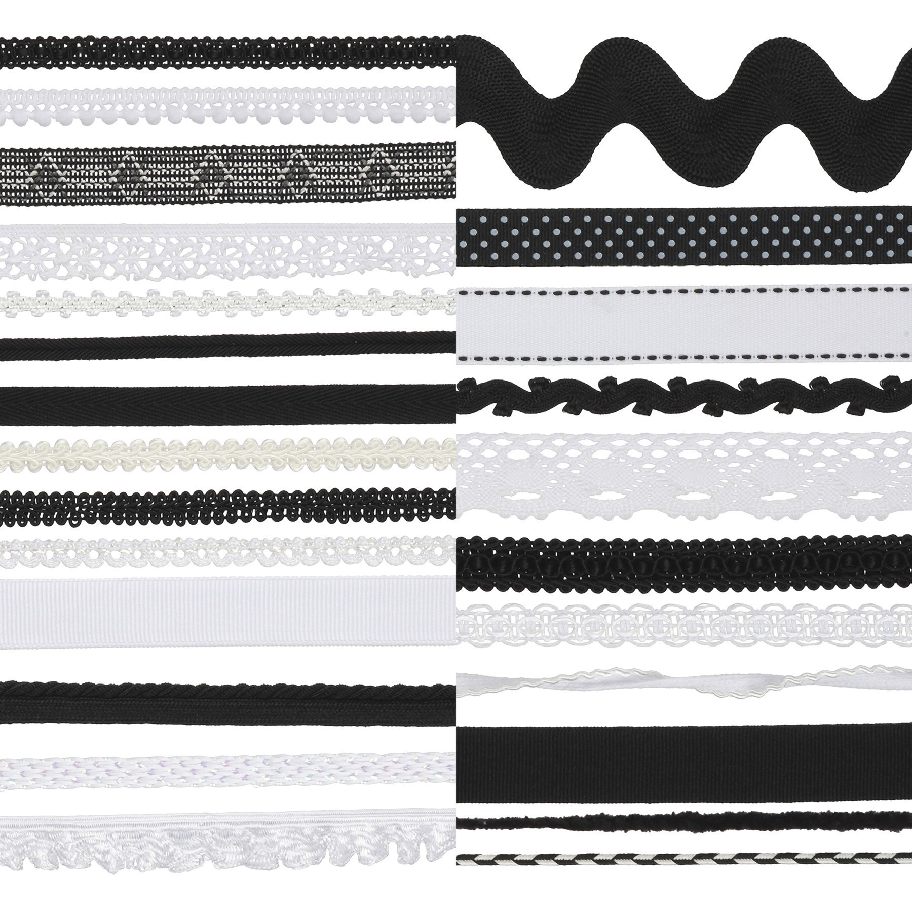 slide 2 of 2, Black & White Trim Bundle By Celebrate It, 25ct., 25 ct