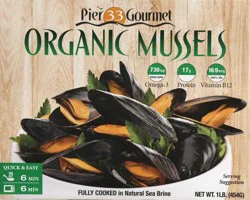 Pier 33 Gourmet Mussels, Organic