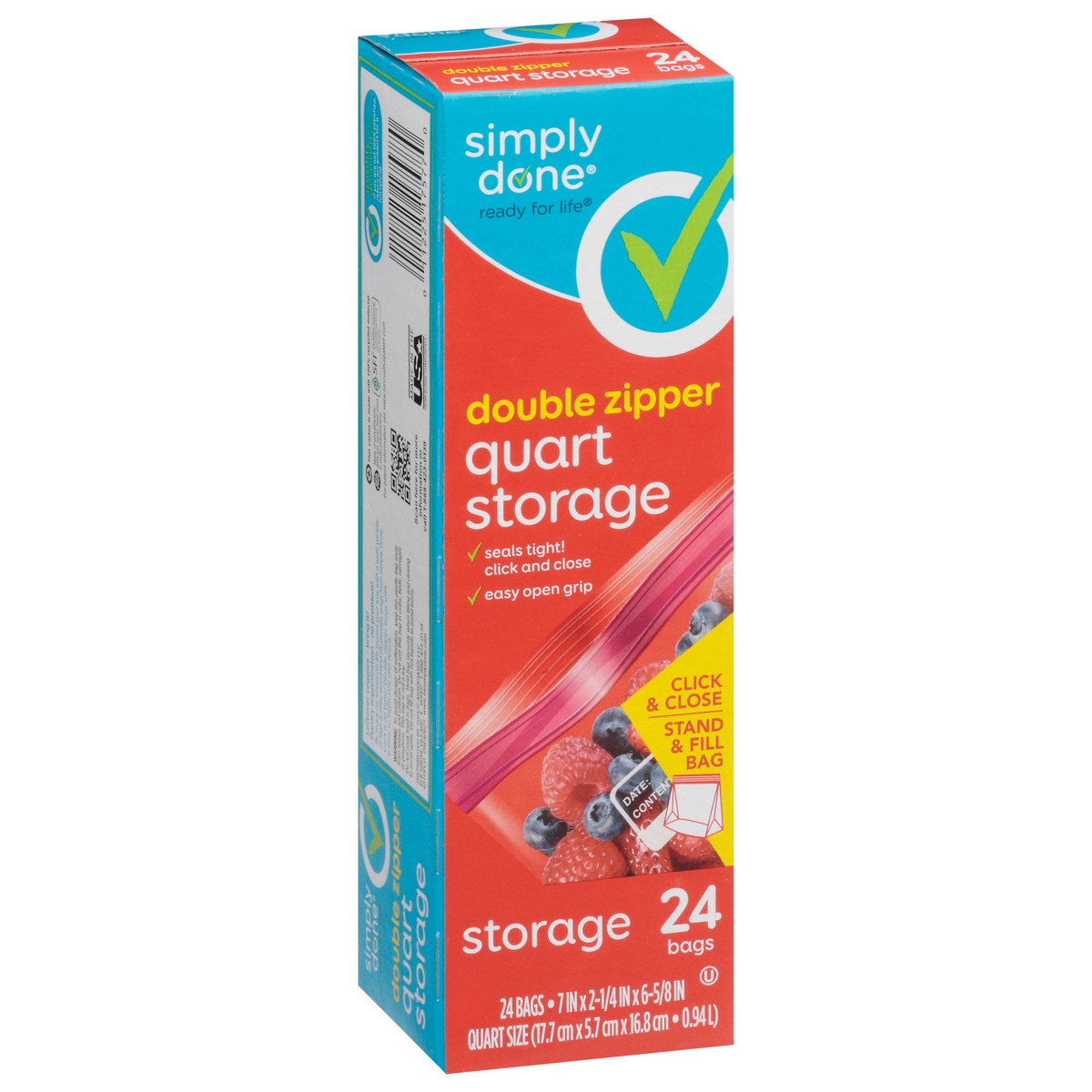 slide 9 of 9, Simply Done Quart Storage, 24 ct