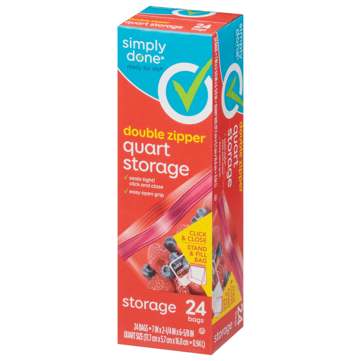 slide 2 of 9, Simply Done Quart Storage, 24 ct