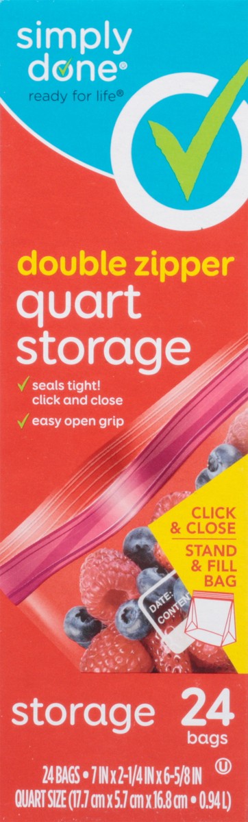 slide 1 of 9, Simply Done Quart Storage, 24 ct