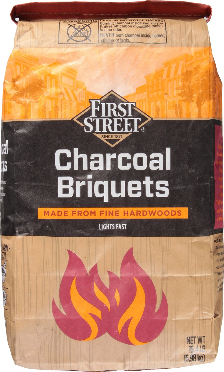 slide 9 of 11, First Street Charcoal Briquets, 15.4 lb