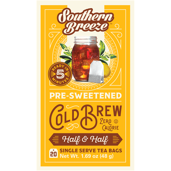 slide 1 of 1, Southern Breeze Half & Half Cold Brew Sweet Tea - 20 ct, 20 ct