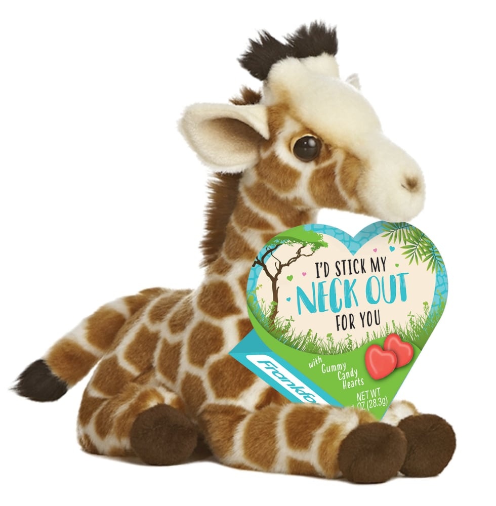 slide 1 of 1, Frankford Giraffe Plush With Gummy Candy Heart Box, 1 oz