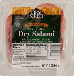First Street Sliced Italian Salami Dry
