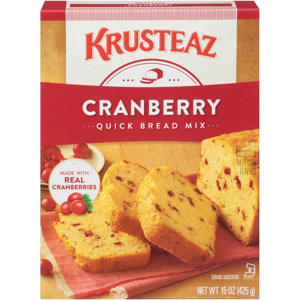 slide 1 of 8, Krusteaz Cranberry Quick Bread Supreme Mix, 15 oz