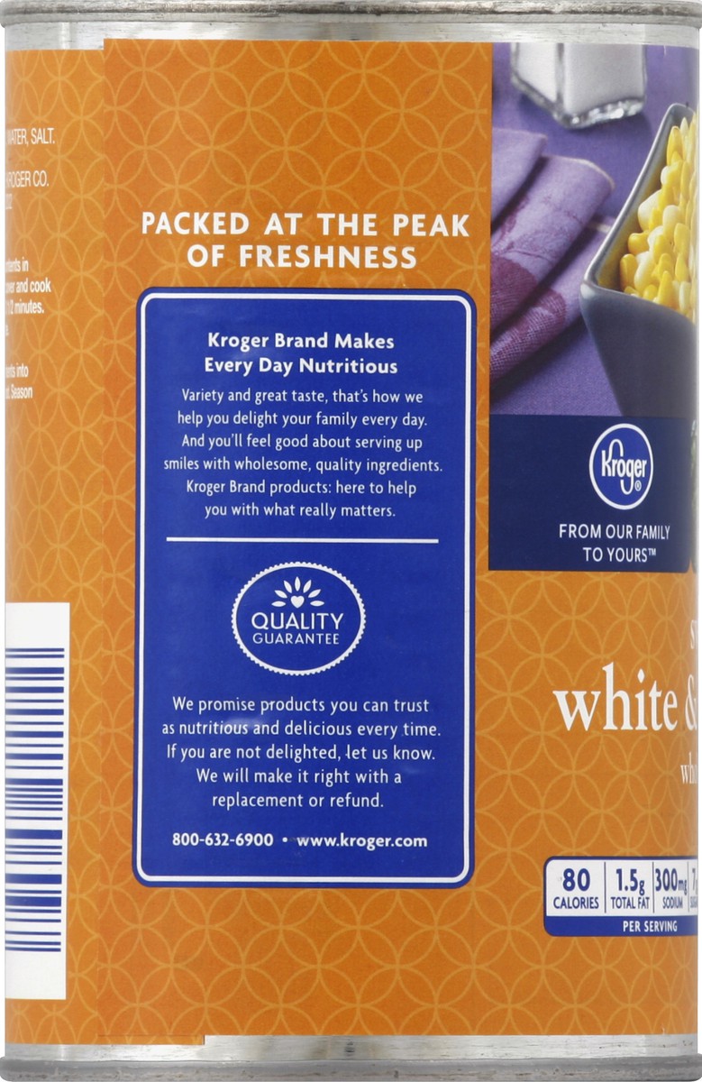 slide 5 of 6, Kroger Sweet White & Gold Whole Kernel Corn - 15.25 oz, 15.25 oz