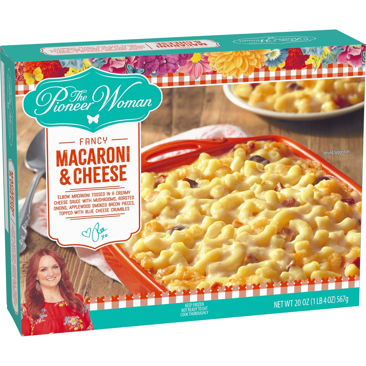 slide 11 of 13, The Pioneer Woman Fancy Macaroni & Cheese Frozen Side Dish, 20 oz Box, 567 g