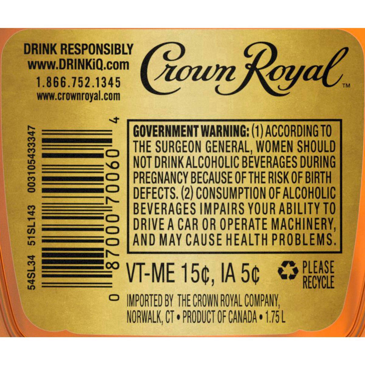 slide 6 of 38, Crown Royal Fine De Luxe Blended Canadian Whisky, 1.75 L, 1.75 liter