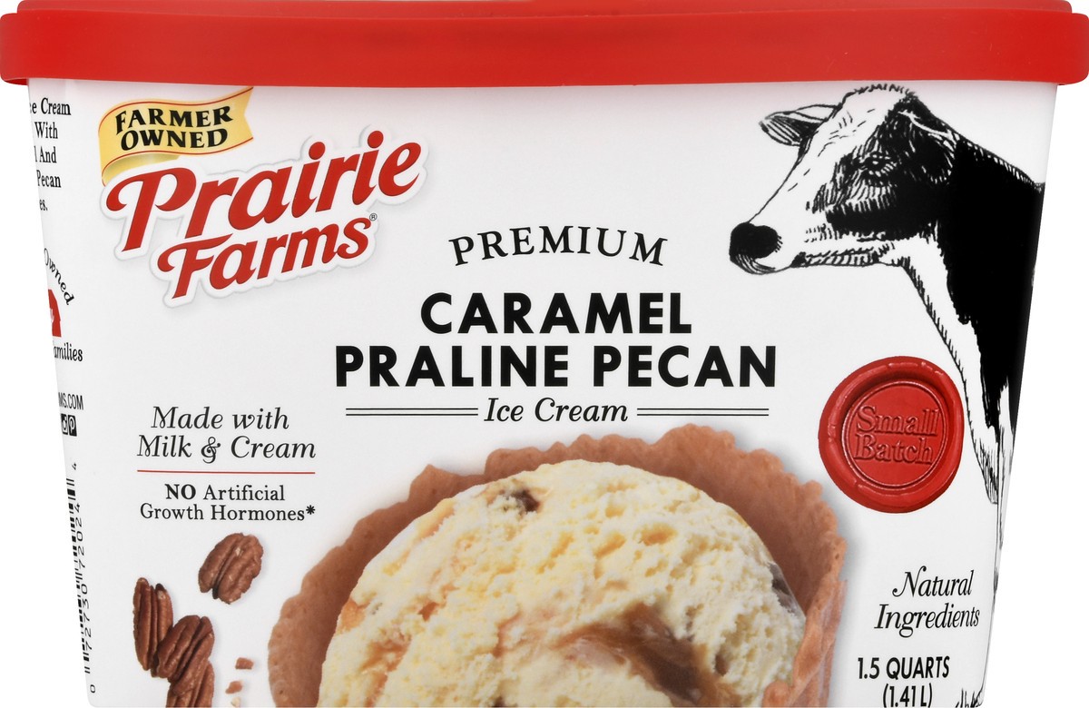 slide 7 of 13, Prairie Farms Premium Caramel Praline Pecan Ice Cream 1.5 qt, 1.5 qt