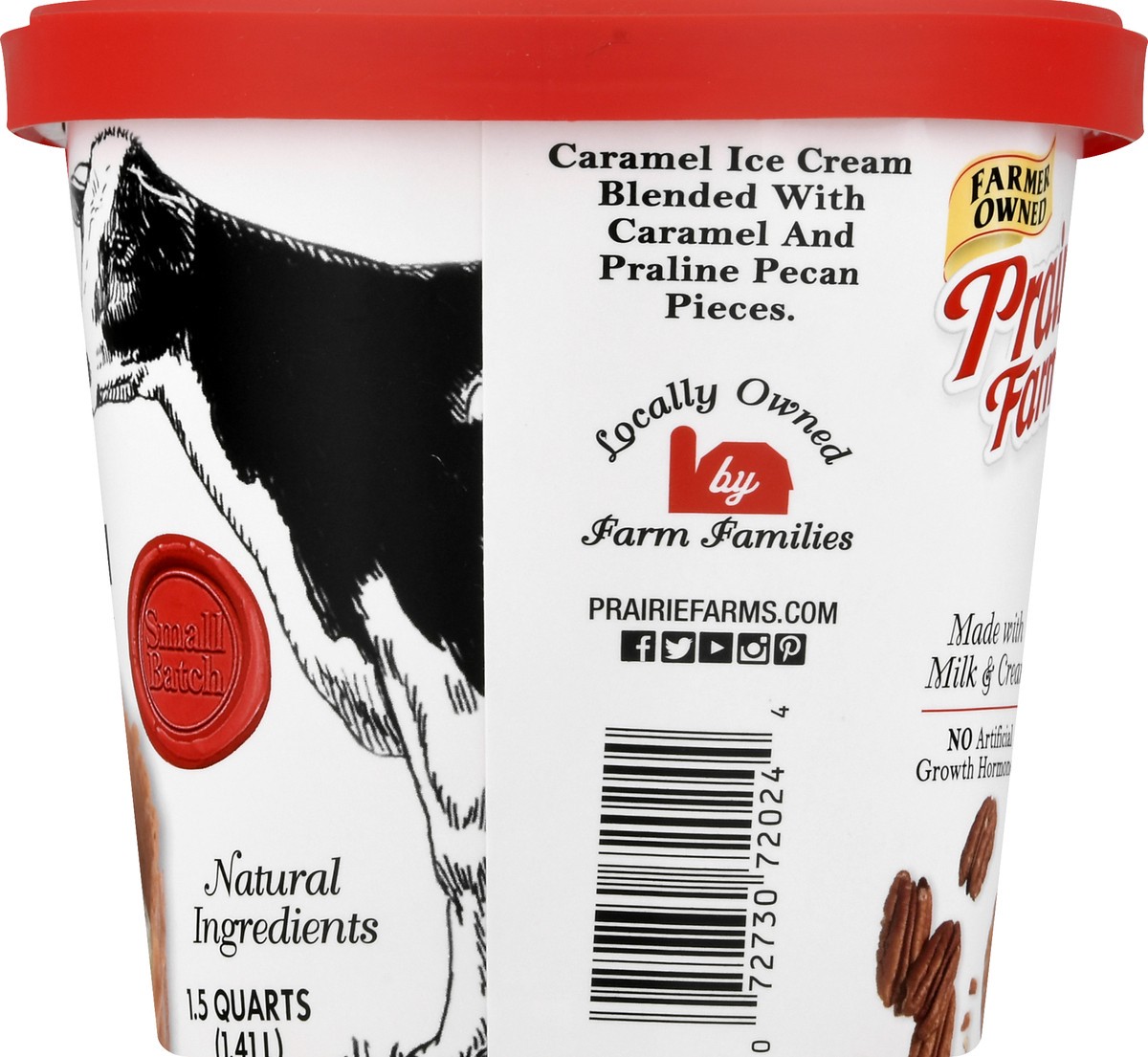 slide 4 of 13, Prairie Farms Premium Caramel Praline Pecan Ice Cream 1.5 qt, 1.5 qt