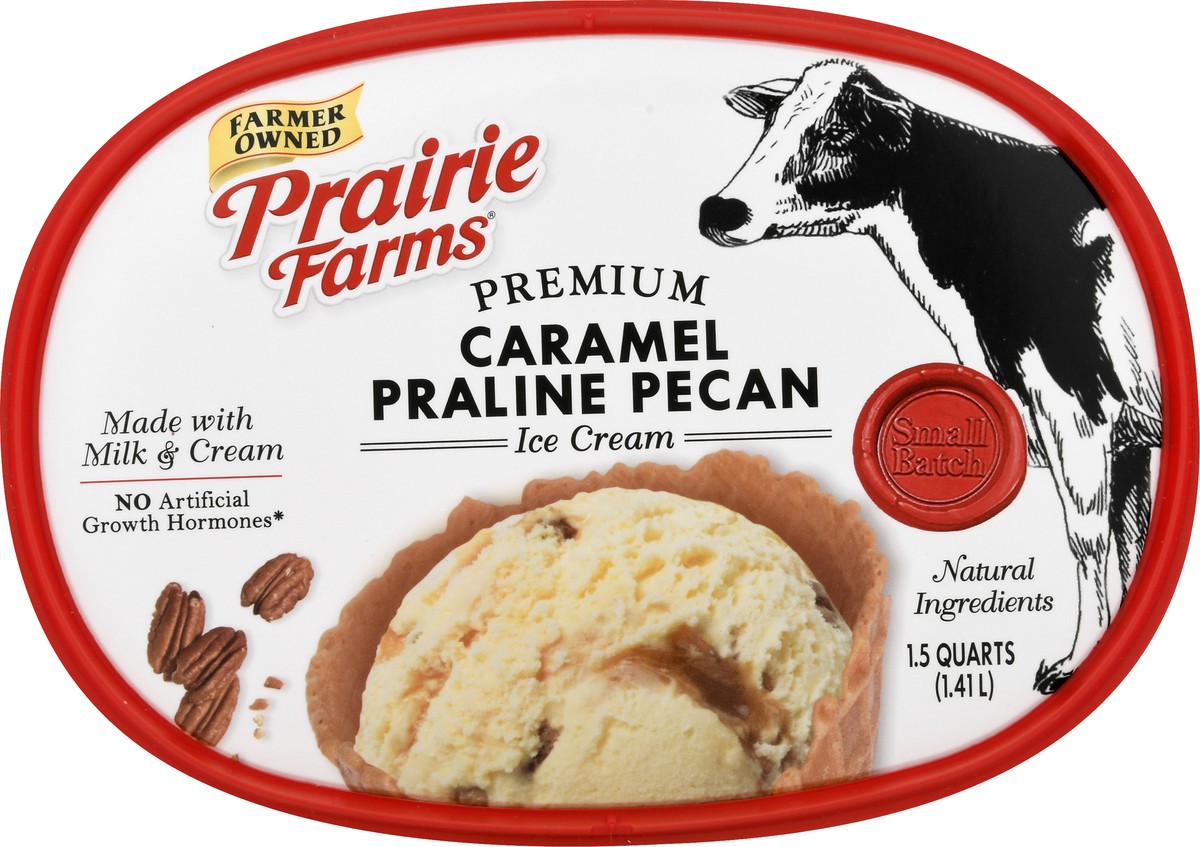 slide 11 of 13, Prairie Farms Premium Caramel Praline Pecan Ice Cream 1.5 qt, 1.5 qt