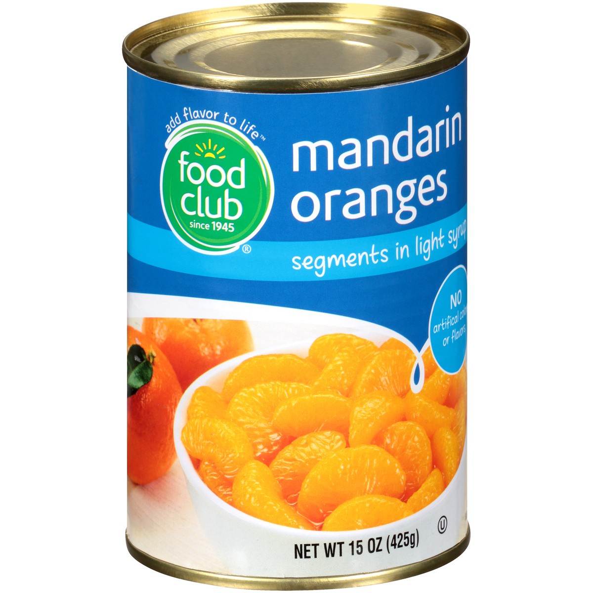 slide 2 of 10, Food Club Mandarin Oranges Segments In Light Syrup, 15 oz