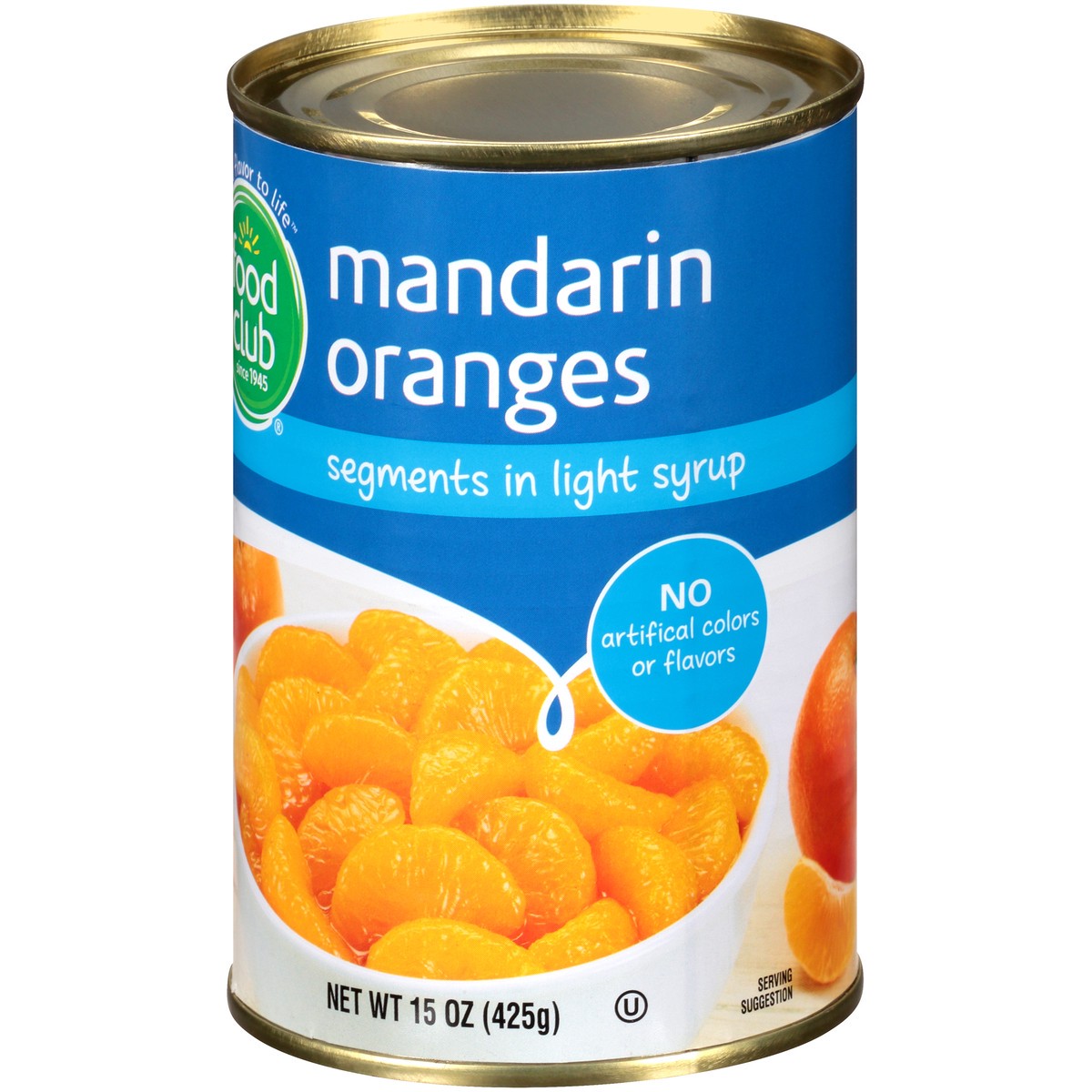 slide 3 of 10, Food Club Mandarin Oranges Segments In Light Syrup, 15 oz