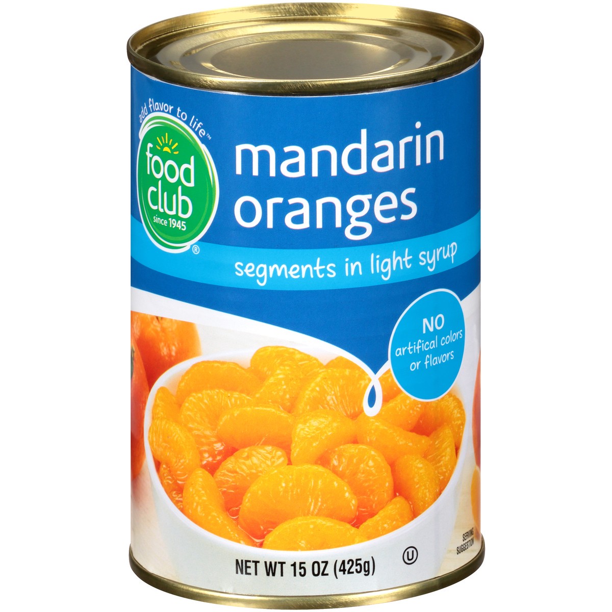 slide 1 of 10, Food Club Mandarin Oranges Segments In Light Syrup, 15 oz