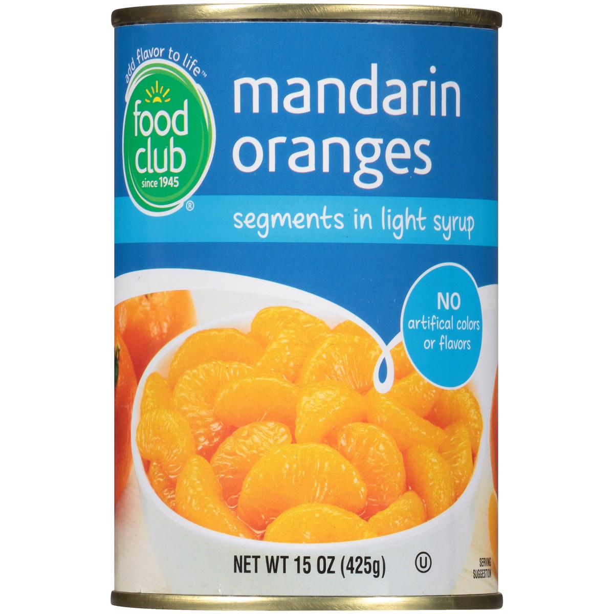 slide 9 of 10, Food Club Mandarin Oranges Segments In Light Syrup, 15 oz