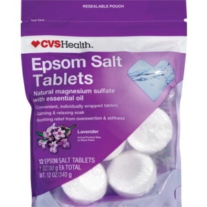 slide 1 of 1, CVS Health Epsom Salt Tablets, Lavender, 12 oz
