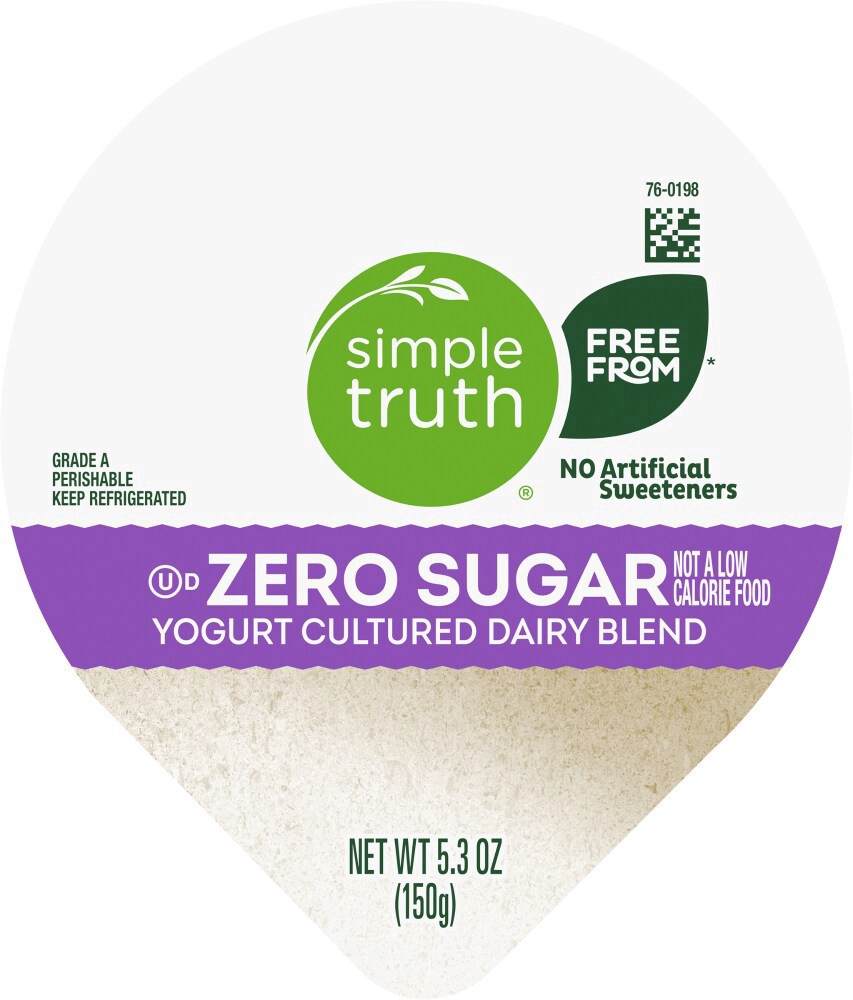 slide 4 of 5, Simple Truth Strawberry Zero Sugar Yogurt Cup, 5.3 oz