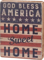 Primitives By Kathy Home Sweet Home Block Sign - 4.5 in x 6 in x 1 in