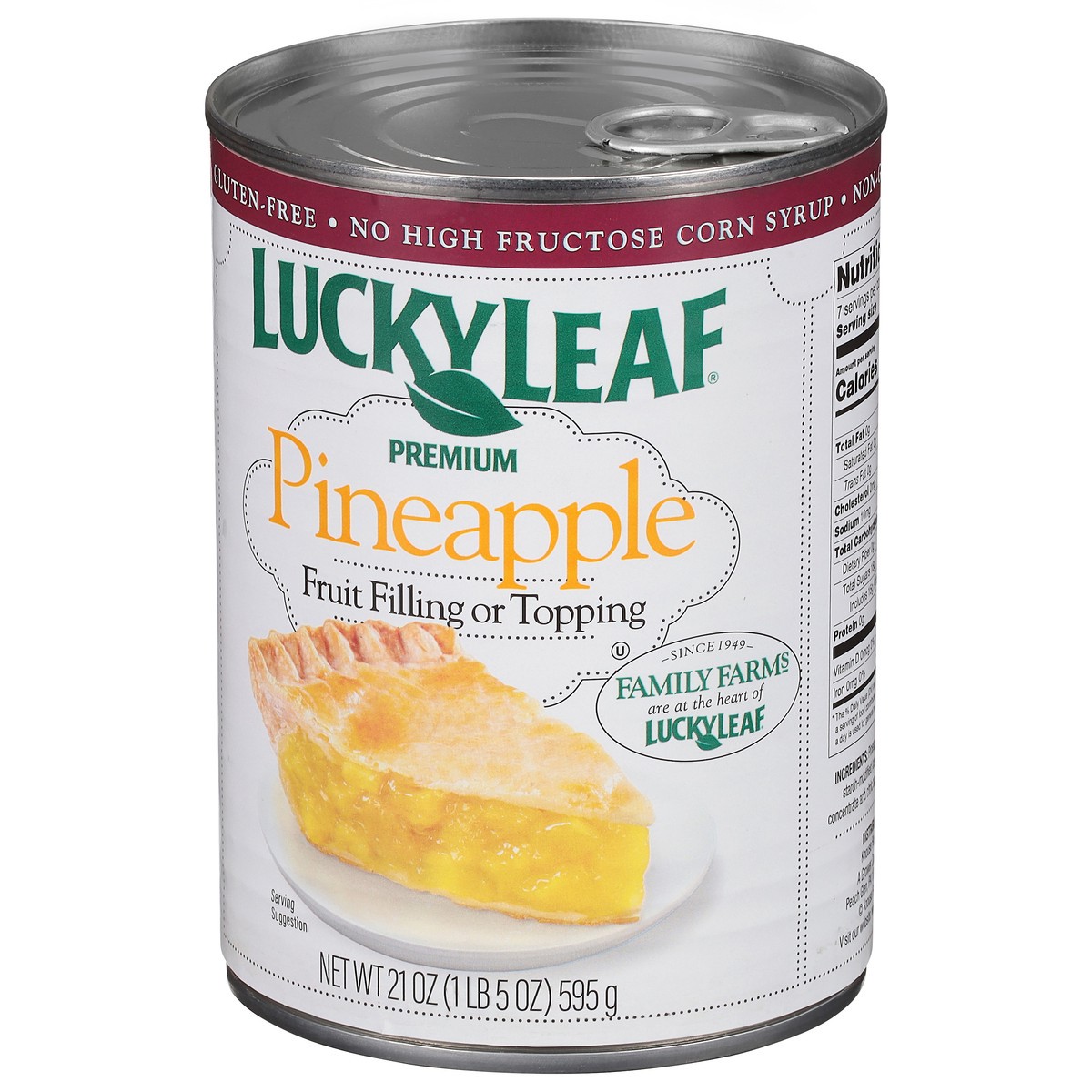 slide 2 of 9, Lucky Leaf Premium Pineapple Fruit Filling 21 oz, 21 oz