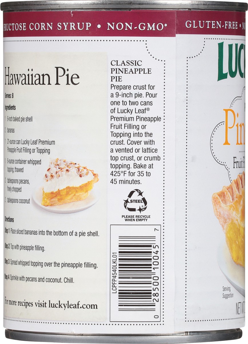 slide 4 of 9, Lucky Leaf Premium Pineapple Fruit Filling 21 oz, 21 oz