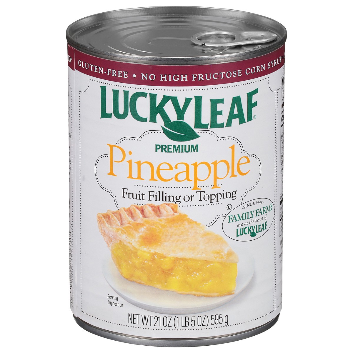 slide 1 of 9, Lucky Leaf Premium Pineapple Fruit Filling 21 oz, 21 oz