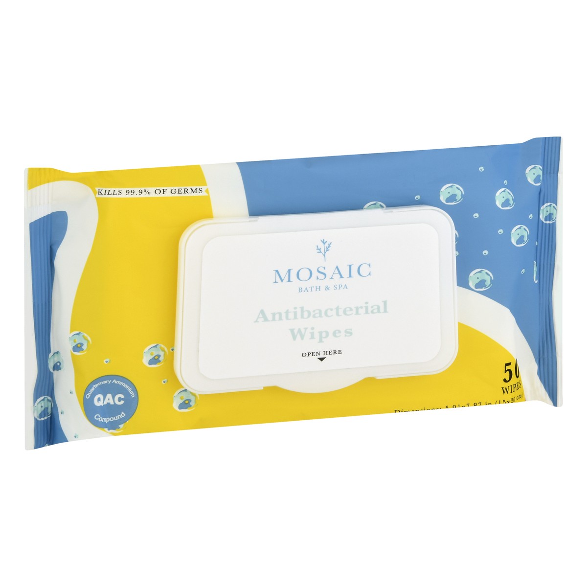 slide 4 of 9, Mosaic Bath & Spa Mosaic Antibacterial Hand Wipes, 50 ct