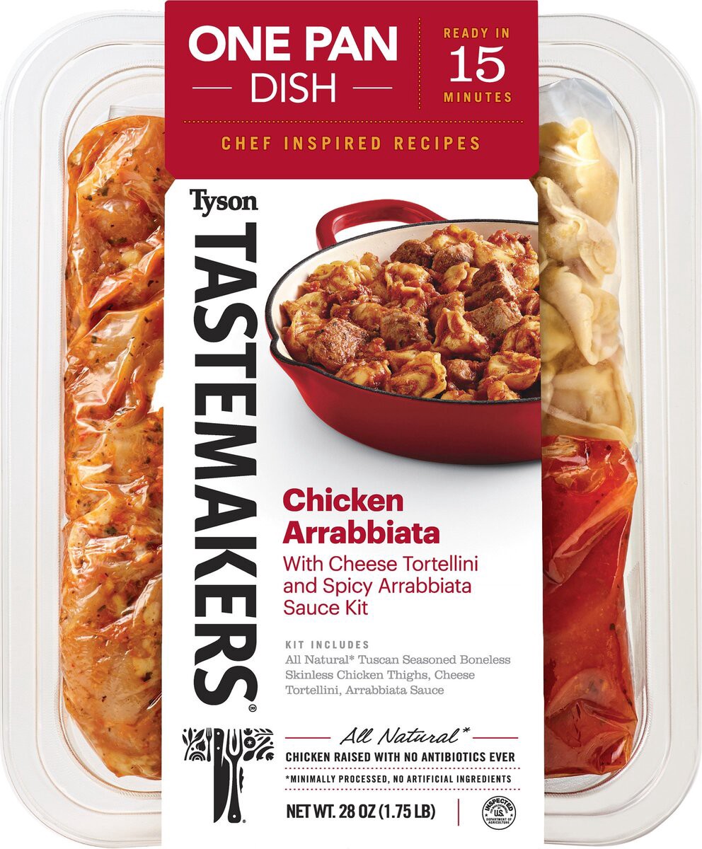 slide 2 of 3, TASTE MAKERS Tyson Tastemakers Chicken Arrabbiata One Pan Dish, Serves 3, 79.38 g