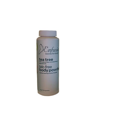 slide 1 of 1, Enfusia Tea Tree Talc Free Body Powder, 4 oz