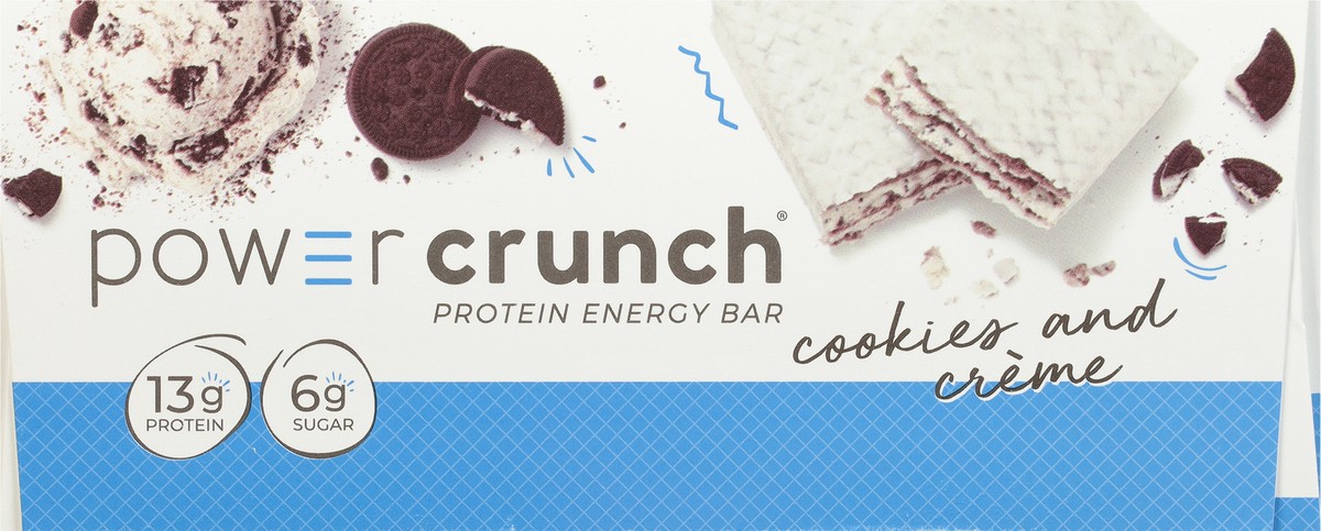 slide 7 of 9, Power Crunch Cookies and Creme Protein Energy Bar 12 - 1.4 oz Bars, 12 ct